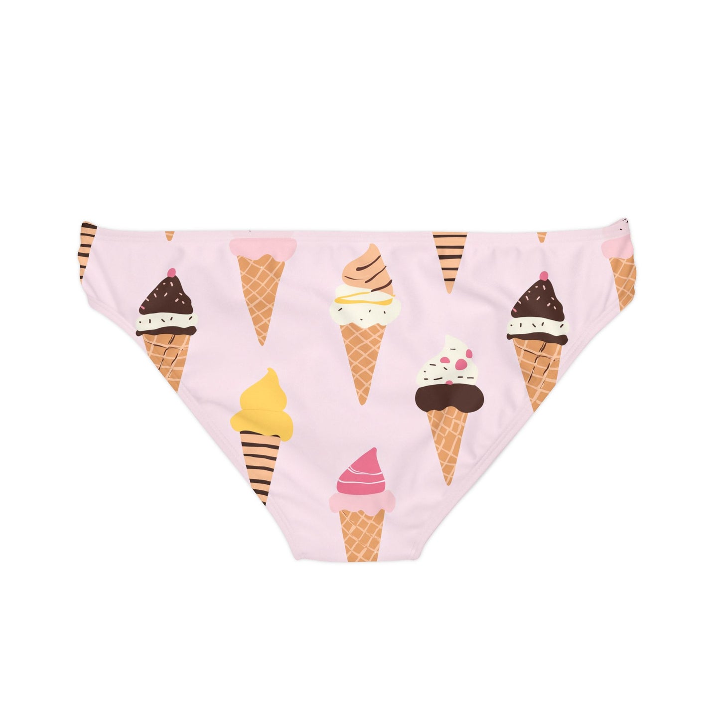 Ice Cream Cone Loop-Tie Side Bikini Bottoms