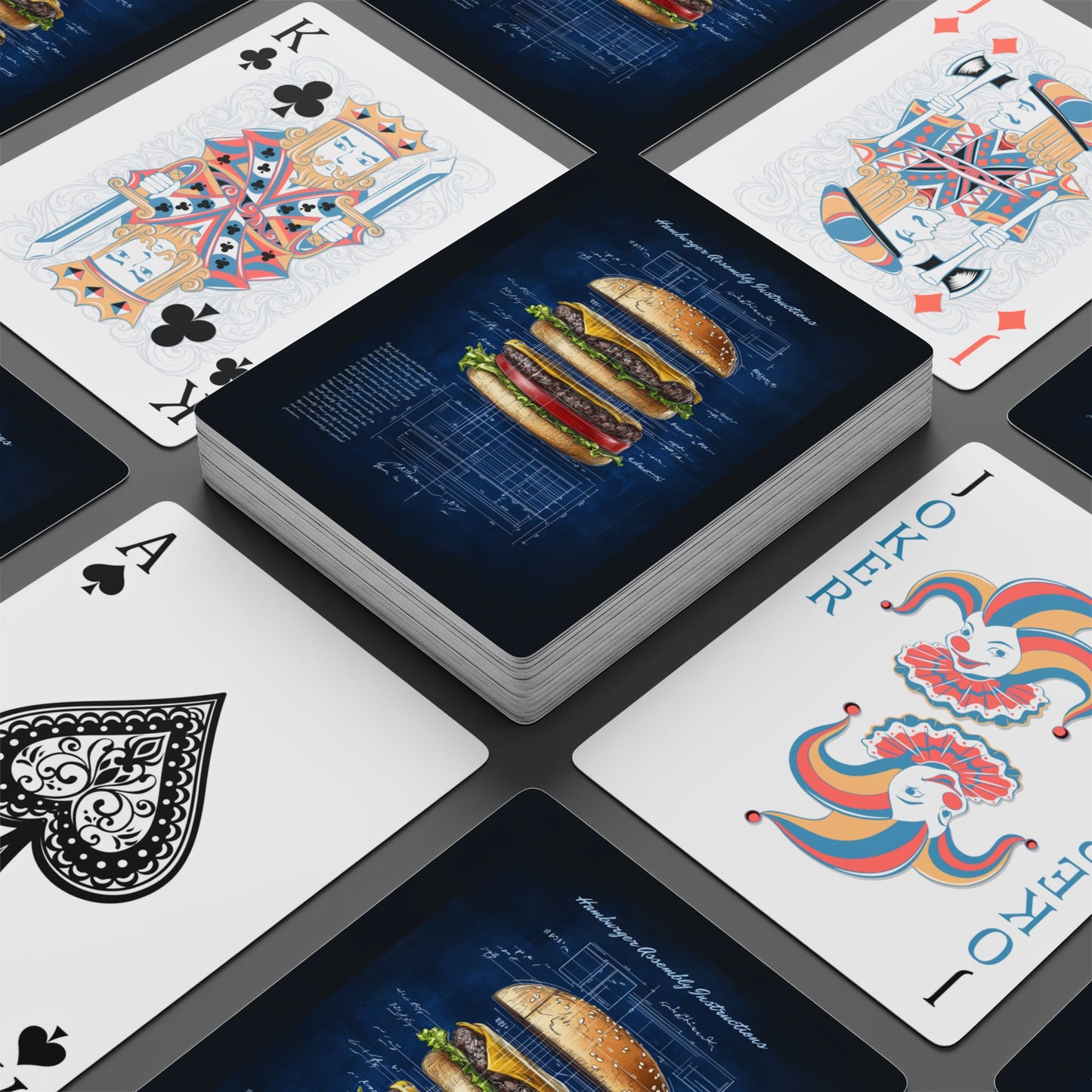 Hamburger Assembly Instructions Playing Cards