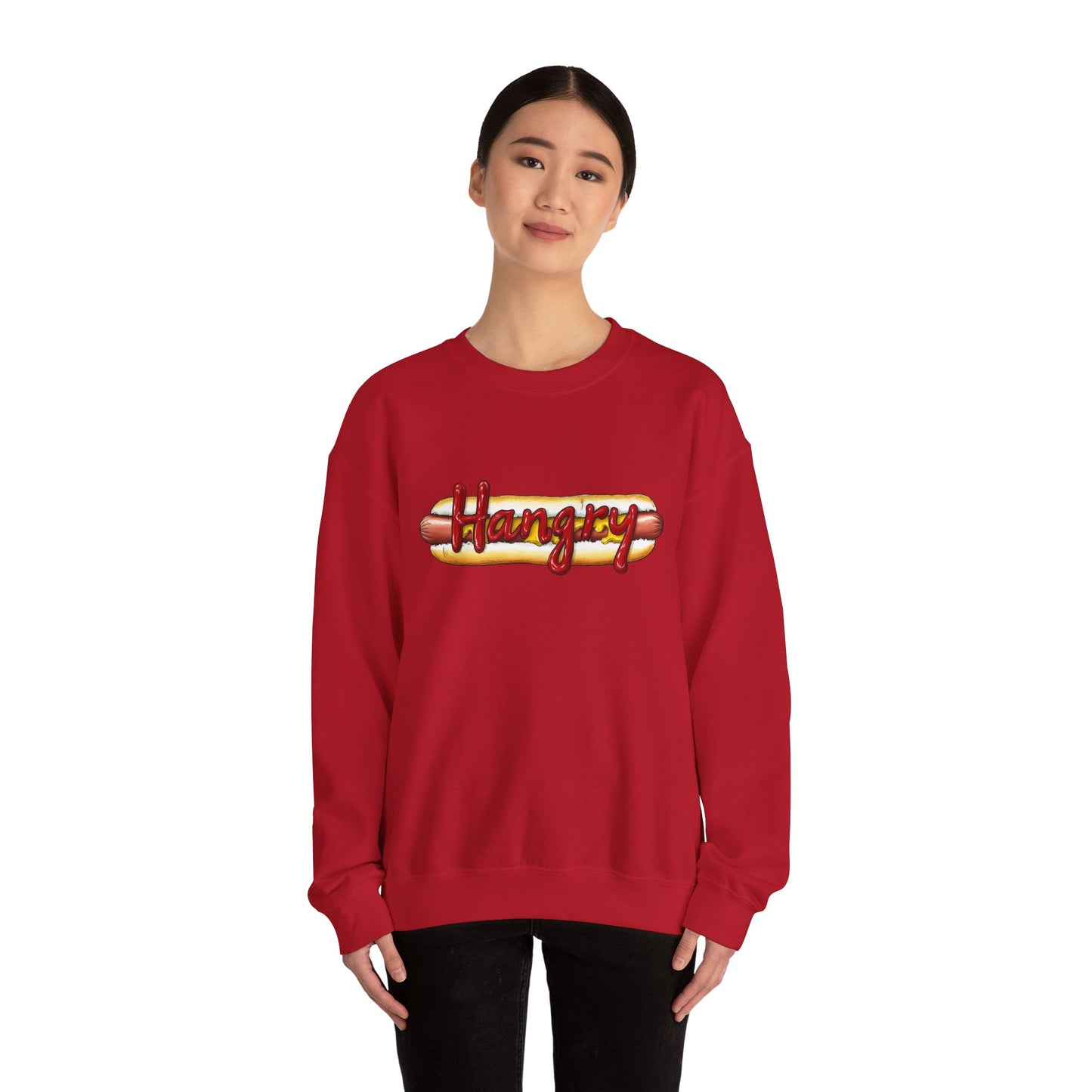 Hangry Hot Dog Logo Crewneck Sweatshirt