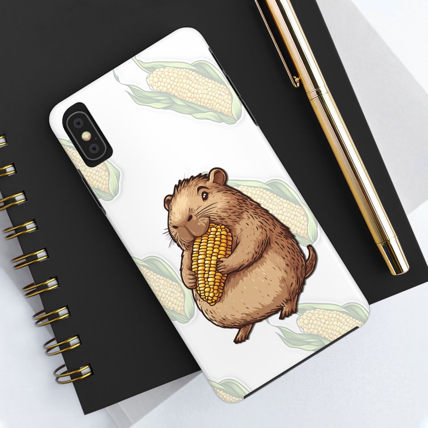 The Capybara Loves Corn Phone Case