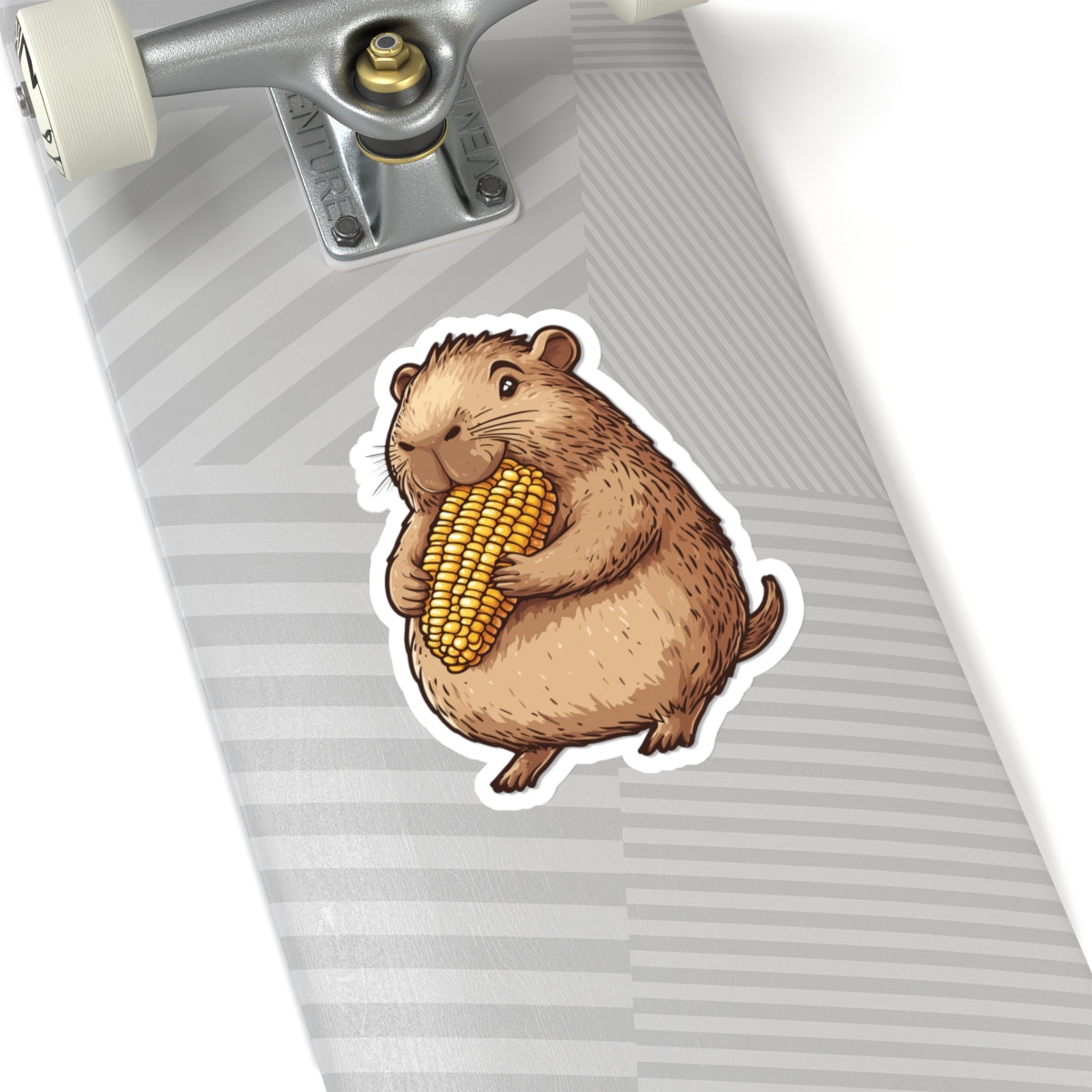 The Cabybara Loves Corn Sticker