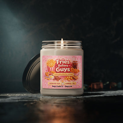 Fries Before Guys – Funny Feminist Candle for Best Friends