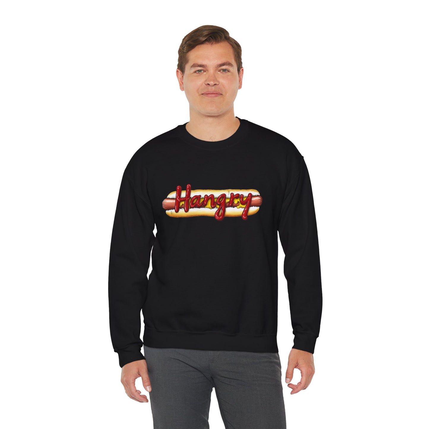 Hangry Hot Dog Logo Crewneck Sweatshirt