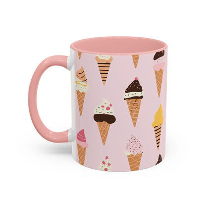 Adorable Ice Cream Cone Accent Coffee Mug