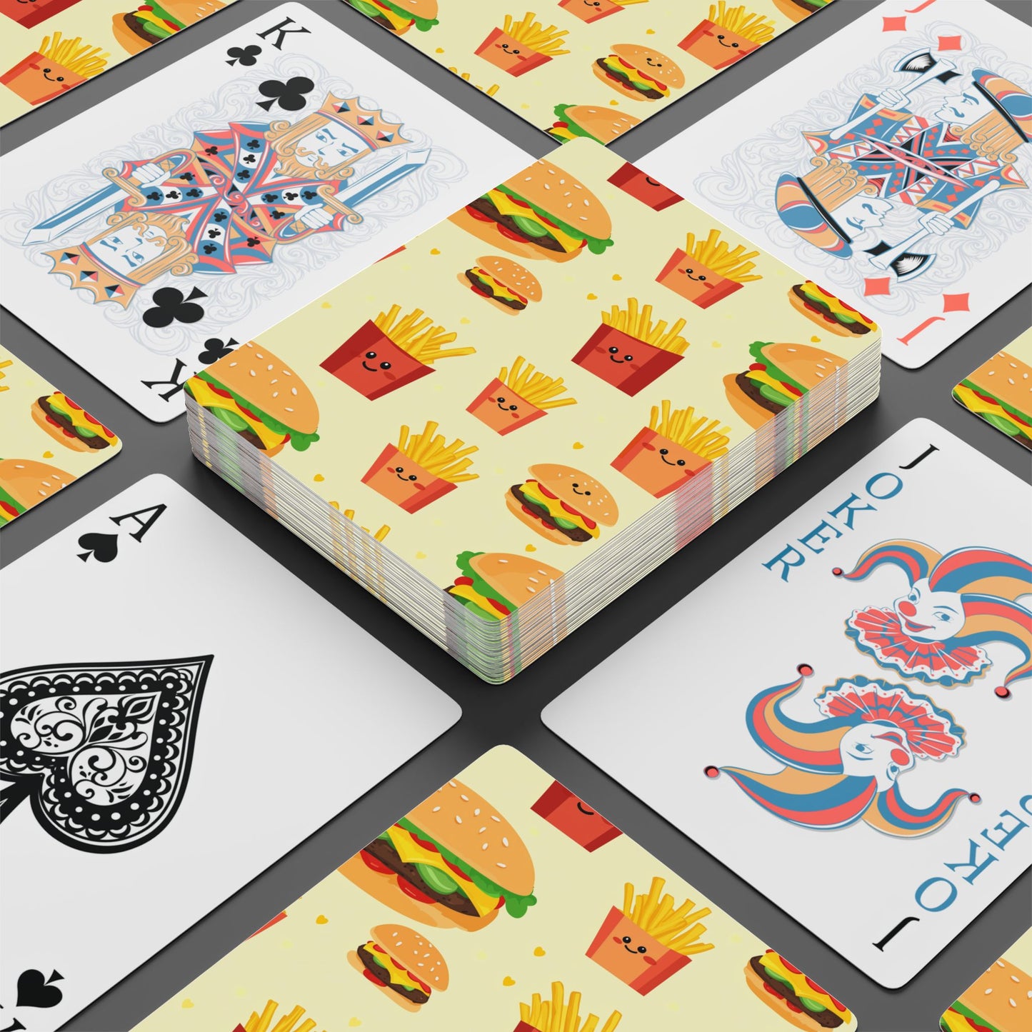 Burger and Fries Playing Cards