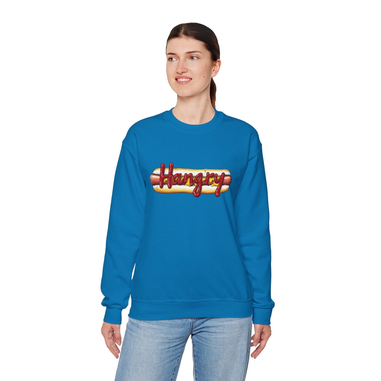 Hangry Hot Dog Logo Crewneck Sweatshirt