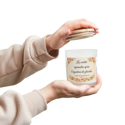 Colère de Faim Candle – “Civility Will Resume After Carbohydrates” | Snarky French Quote Soy Wax Candle | Funny Gift Decor