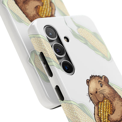 The Capybara Loves Corn Phone Case