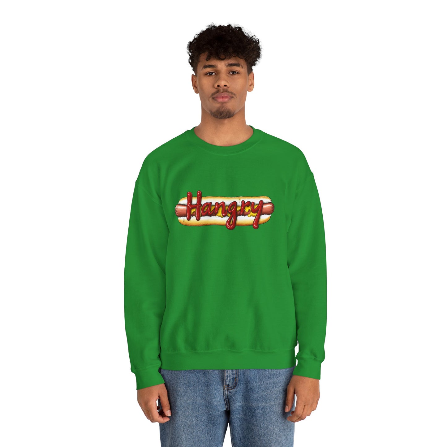 Hangry Hot Dog Logo Crewneck Sweatshirt