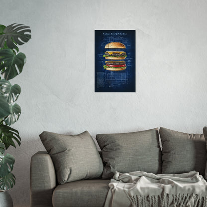 Hamburger Assembly Instructions Poster