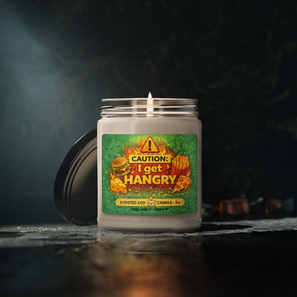 CAUTION: I Get Hangry – Funny Warning Candle for Food Lovers