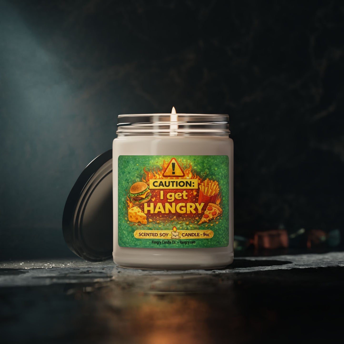 CAUTION: I Get Hangry – Funny Warning Candle for Food Lovers