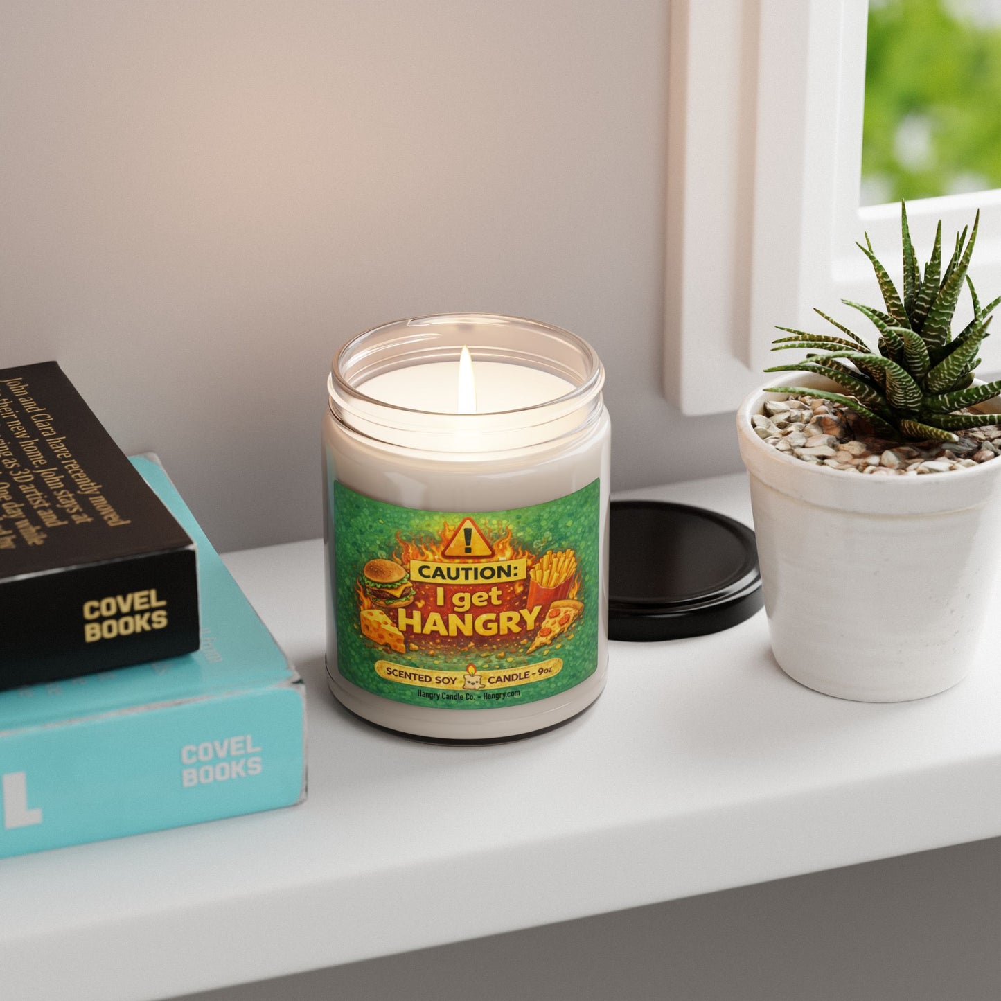 CAUTION: I Get Hangry – Funny Warning Candle for Food Lovers