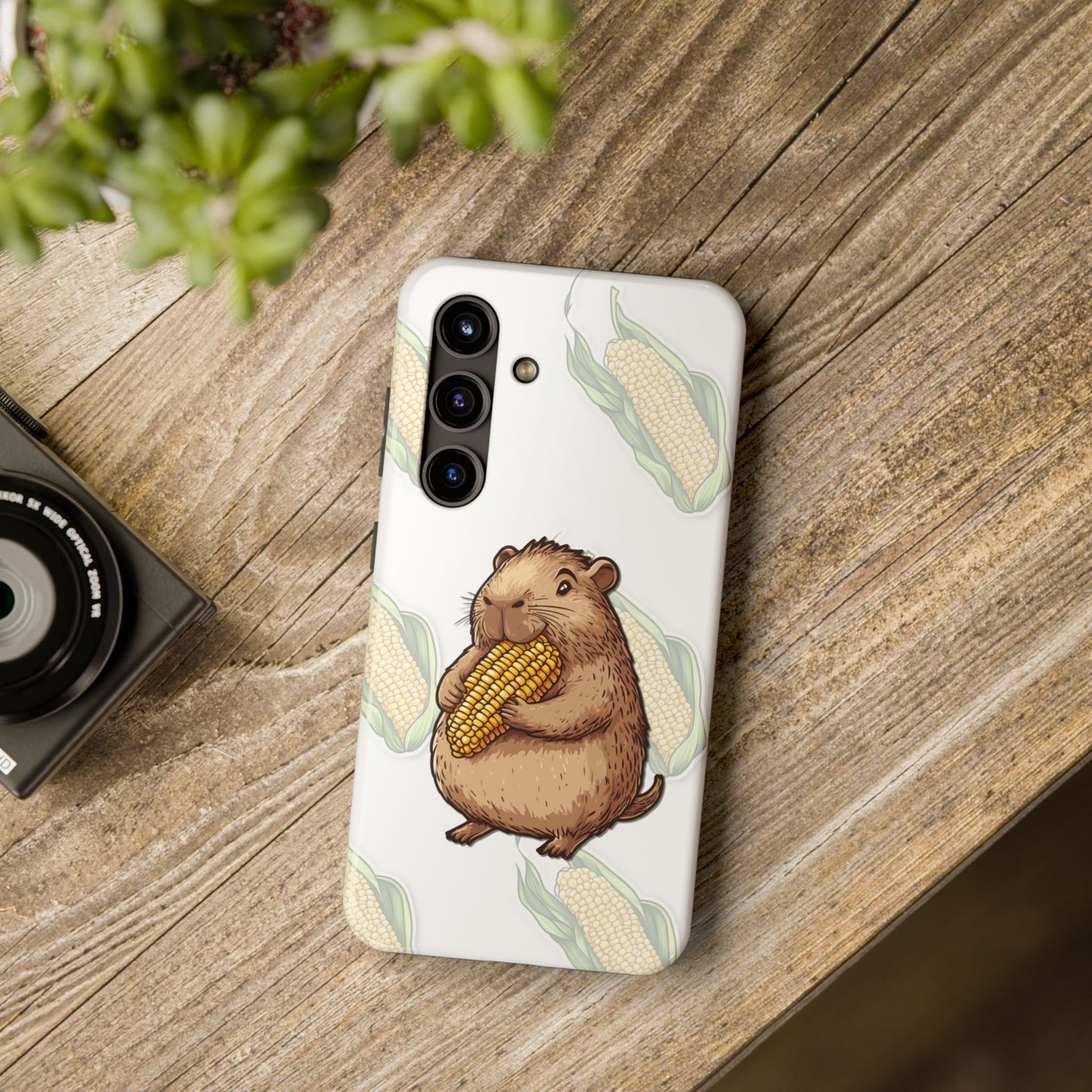 The Capybara Loves Corn Phone Case