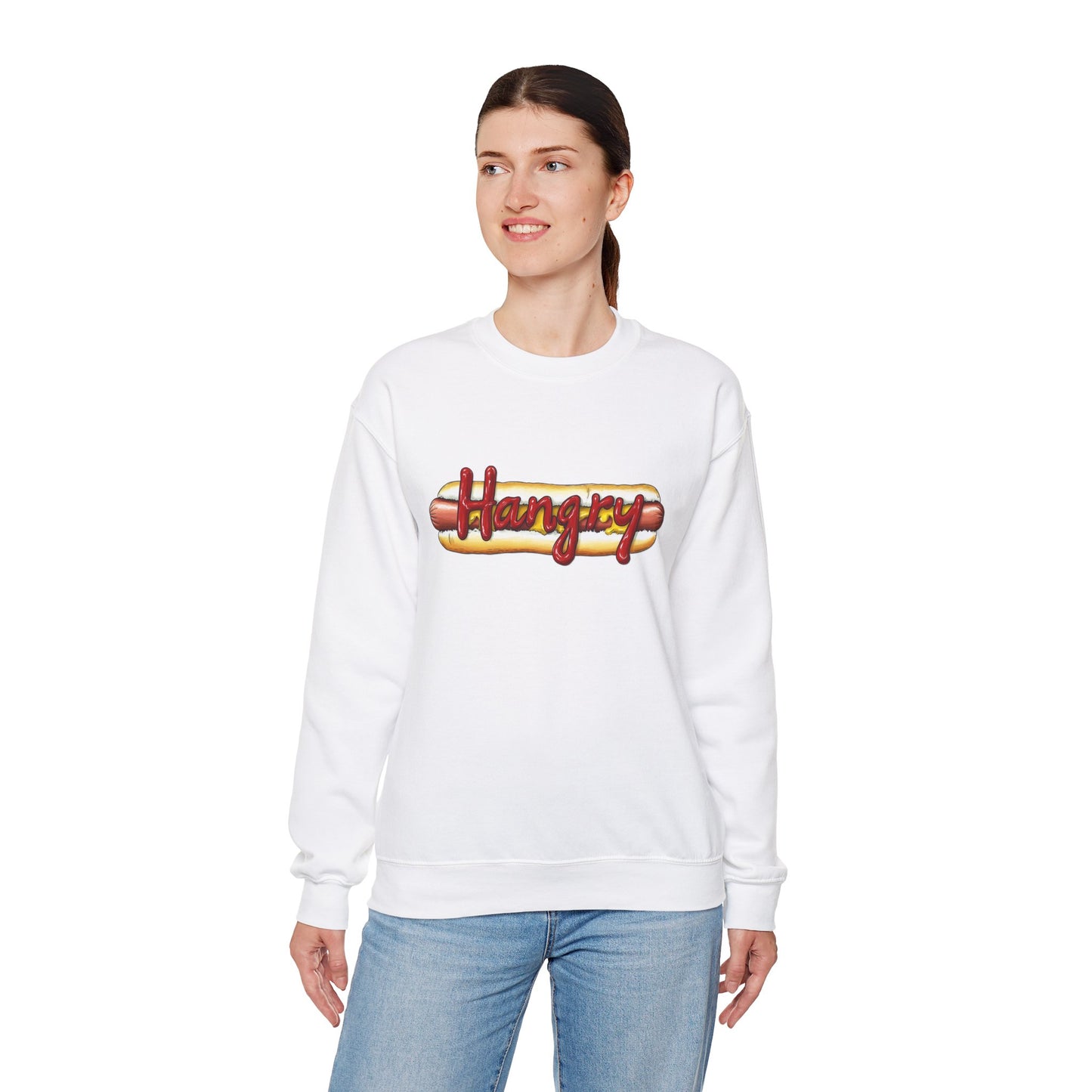 Hangry Hot Dog Logo Crewneck Sweatshirt