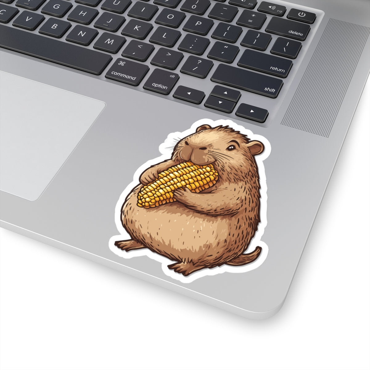 The Cabybara Loves Corn Sticker