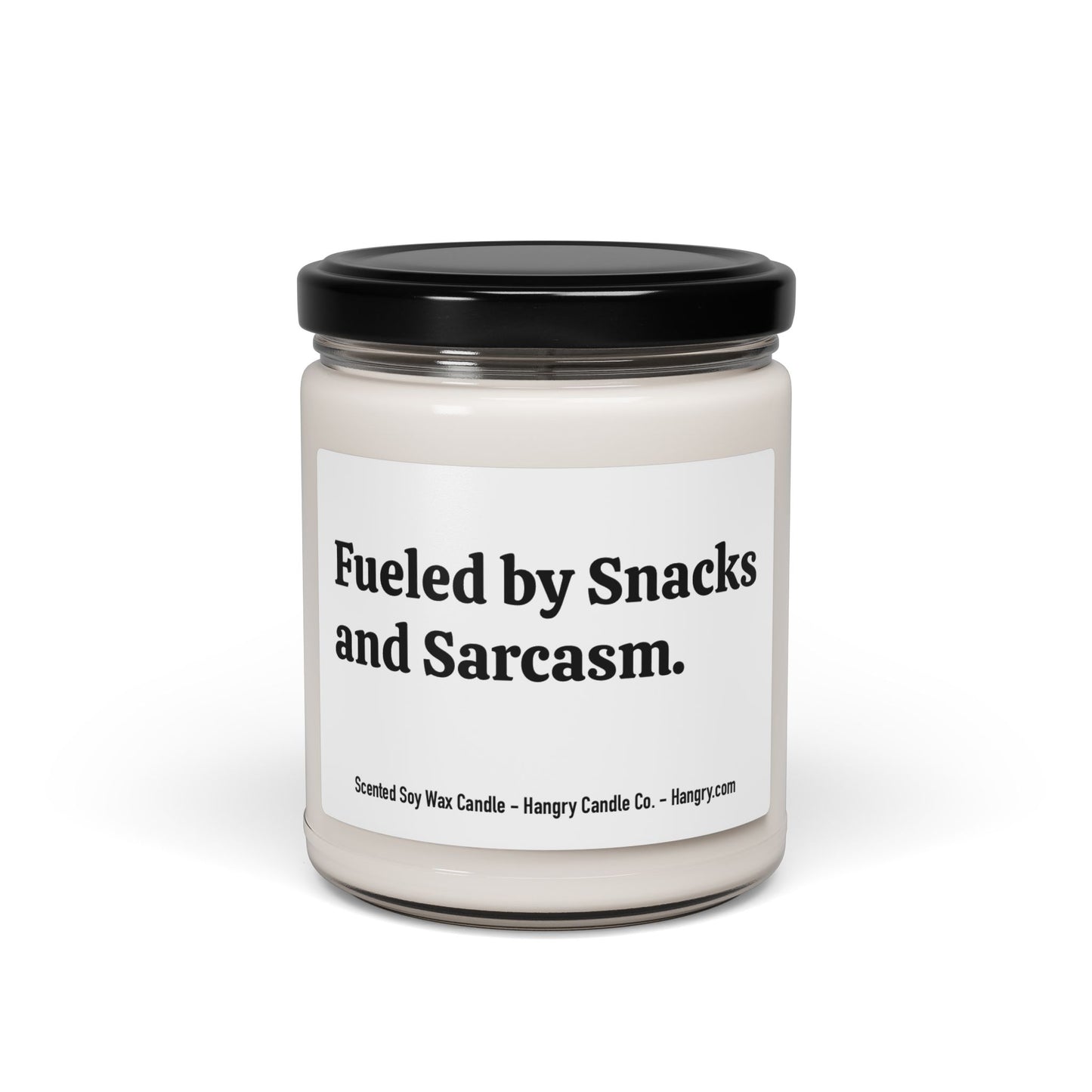 Fueled by Snacks and Sarcasm. - Scented Soy Candle, 9oz