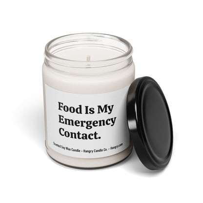 Food Is My Emergency Contact. - Scented Soy Candle, 9oz