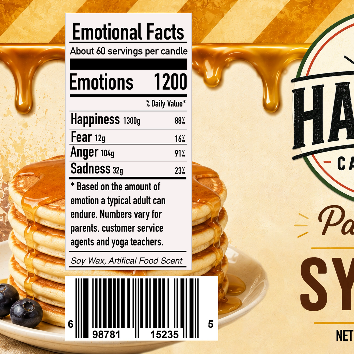 Pancakes and Syrup Candle